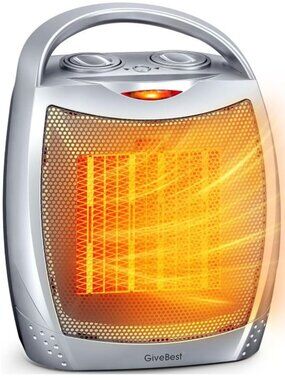 NEW GiveBest Portable Electric Ceramic Space Heater with Thermostat, 1500W/750W